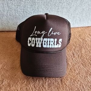 Cest 1946 Women Long Live Cowgirls Graphics Snapback Chocolate Brown/White